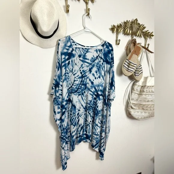 Bohemian tie dye watercolour tunic M - Picture 3 of 4